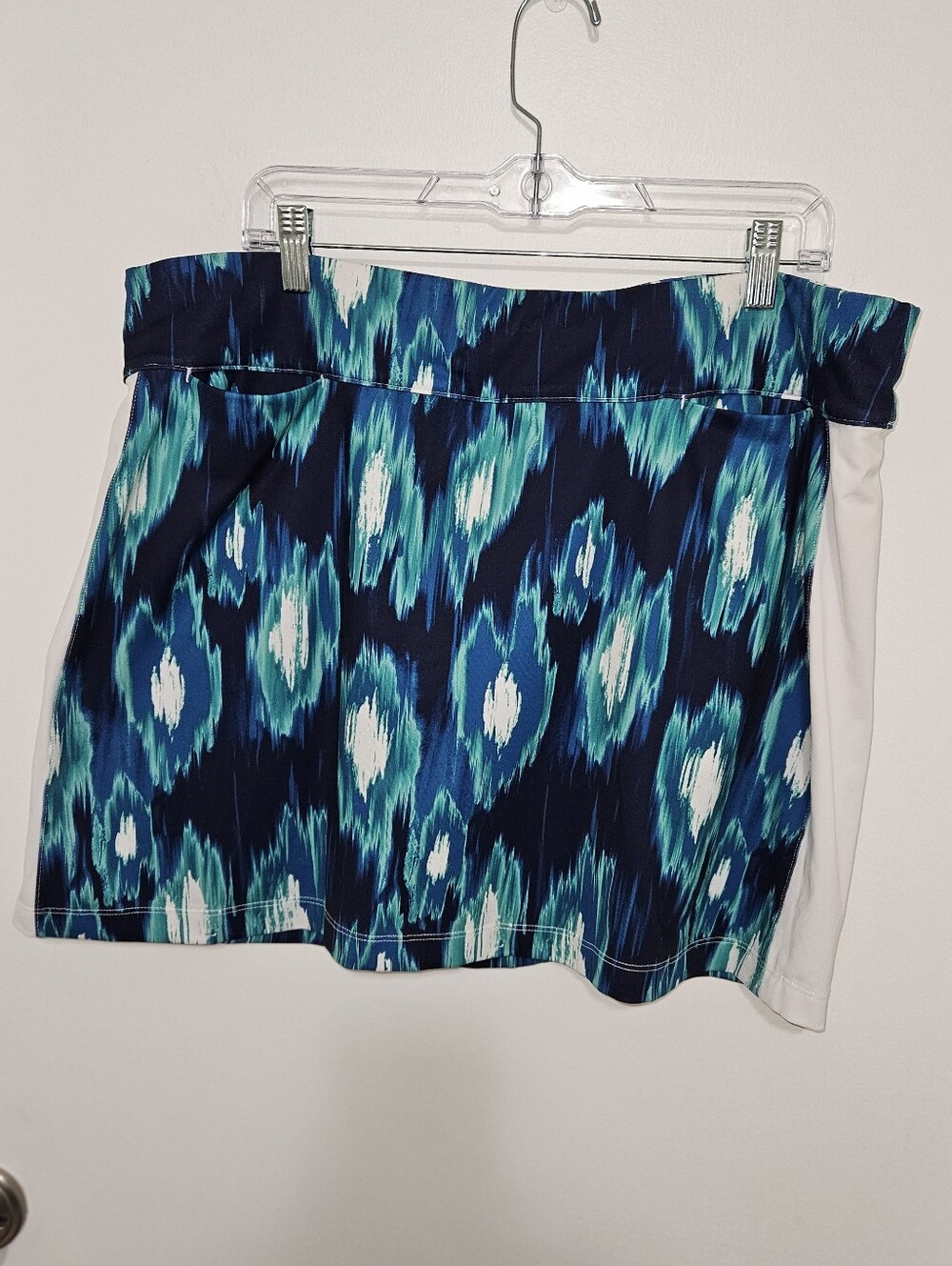 Coral Bay Golf Blue & Teal Printed Women's Skort Size PXL Activewear
